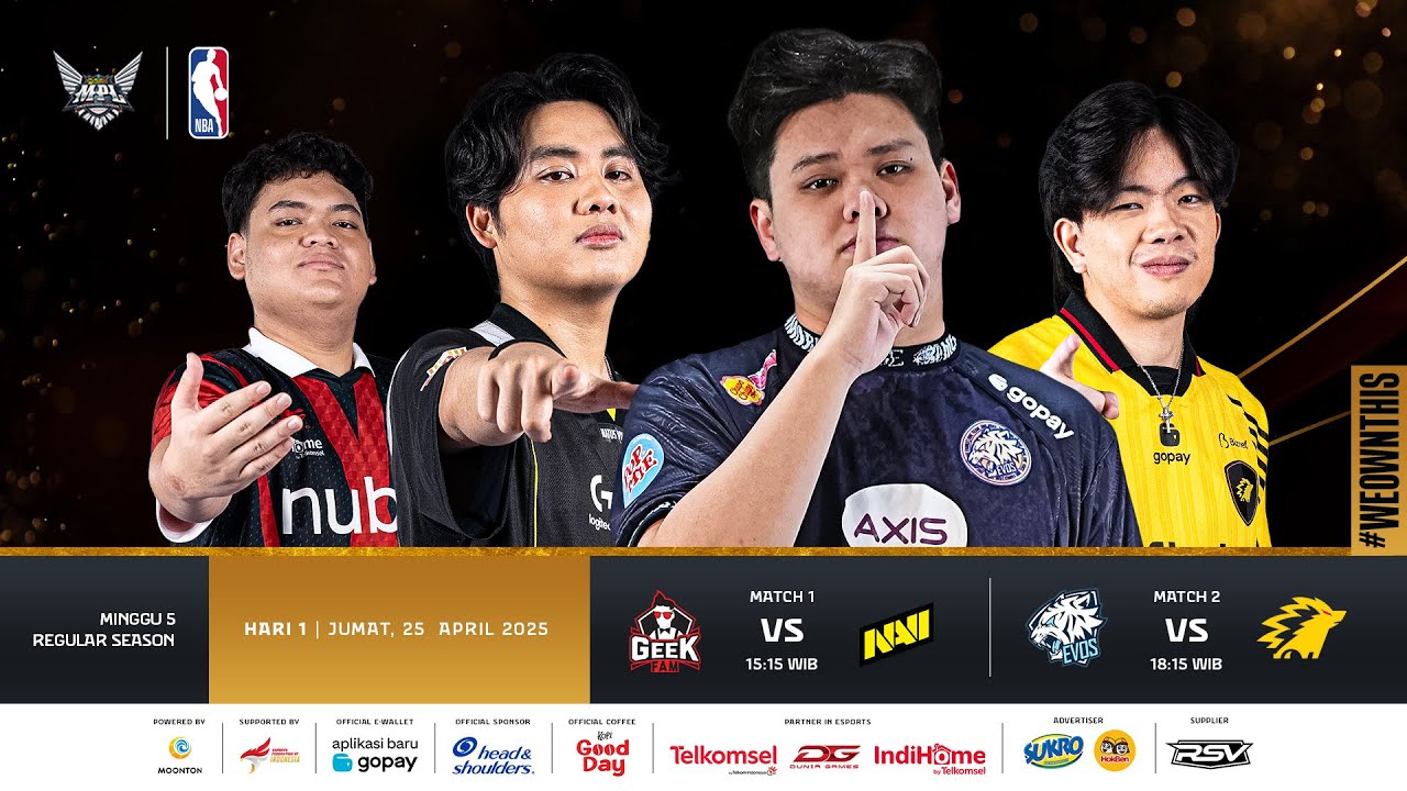 Hasil Geek Fam vs NaVi MPL ID S15 Minggu Kelima Hari Pertama