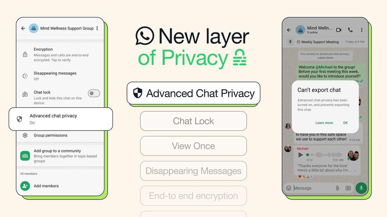 WhatsApp Rilis Fitur Advanced Chat Privacy, Cegah Ekspor Chat dan Media